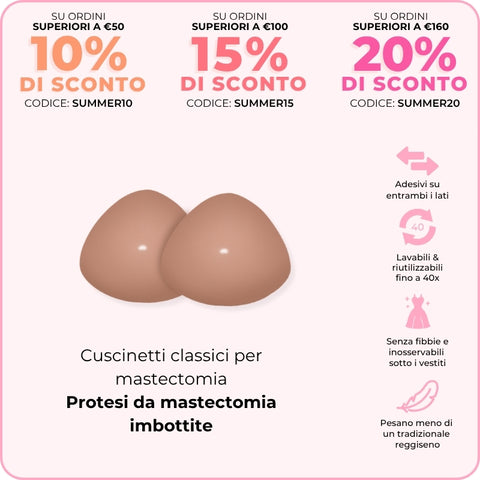 Cuscinetti classici per mastectomia di contorno