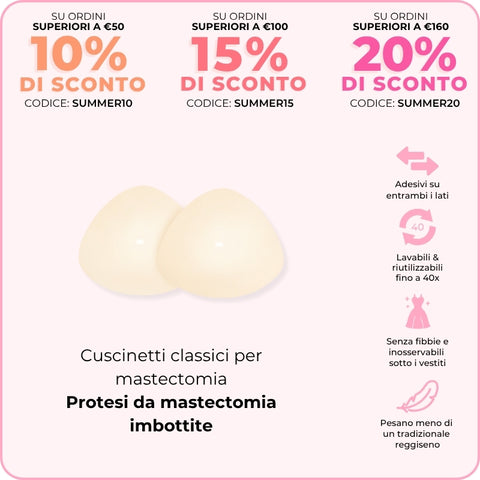 Cuscinetti classici per mastectomia di contorno